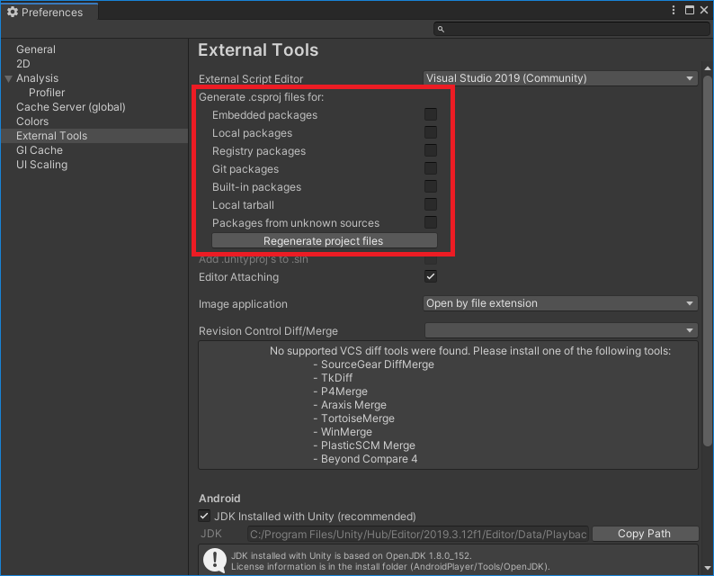 setup visual studio for unity